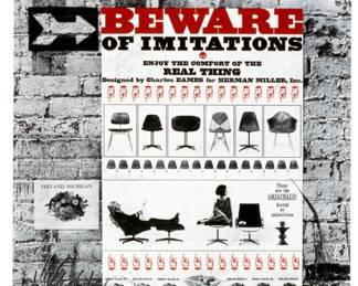 HERMAN MILLER "Beware of Imitations" Advertising Poster Print, CHARLES AND RAY EAMES