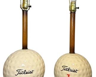 1960's TITLEIST Golf Ball Advertising Lamps