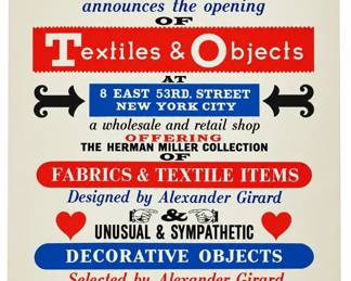 ALEXANDER GIRARD, HERMAN MILLER Textiles & Objects Poster Print