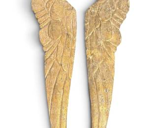 Gold Gilt Wings, Pair 