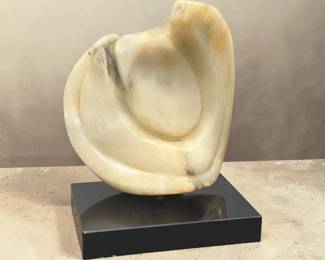 Biomorphic Carved Marble Sculpture