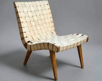 Early JENS RISOM (Danish, 1916-2016) Model 654L Lounge Chair, Circa 1940s/1950s