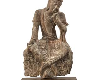 Vintage Seated Bodhisattva Statue