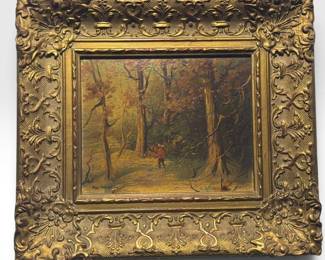 PAUL WESLEY ARNDT (American, 1881-1978) Oil Painting, Hunting Scene