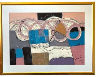 Large Scale Abstract Modernist Mixed Media, BUCKLEY