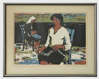 HEIDY STANGENBERG MERCK (German, 1922-2014) Woodcut Print