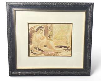 LEONARD ZAMISKA (American, 1925–1976) Mixed Media Nude Painting