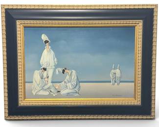 CARLO CANEVARI (Italian, 1922-1996) Surrealist Jester Painting