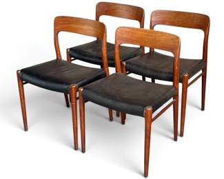 NIELS OTTO MOLLER (Danish, 1920-1982) For ILLUMS BOLIGHUS Dining Chairs
