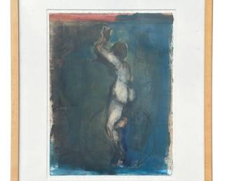 Mid Century Nude Woman Mixed Media