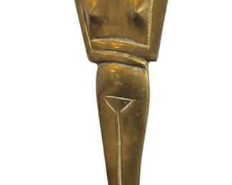 Modernist Bronze Cycladic Idol Sculpture