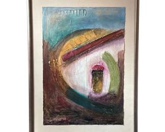 Wall Sized DEX VERNER (American, b. 1949) Abstract Mixed Media Painting