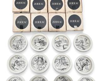 Mid Century IROQUOIS China Zodiac Plates