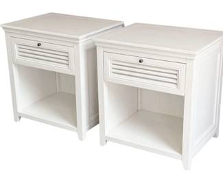 Pair of RESTORATION HARDWARE White Nightstands