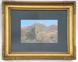 WILLIAM HOSNER (American/Michigan, b.1950) Impressionist Desert Landscape Pastel
