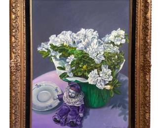 Signed Oil on Canvas Floral Still Life