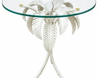 Hollywood Regency Palm Tree Side Table