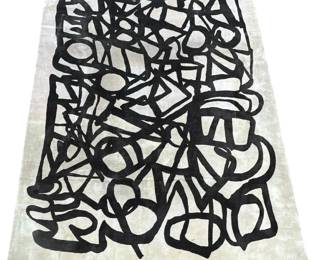 HOLLY HUNT 'Ecriture II' Silk and Wool Rug, 14 Foot