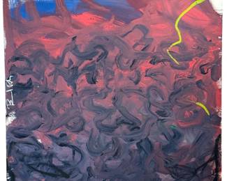 Wall Sized BENARD BAHR Abstract Oil Painting