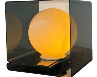 1970s Space Age Lucite Globe Lamp