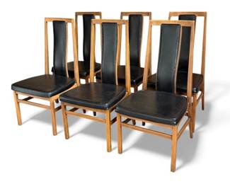 Set of Six Mid Century Dining Chairs, FOUNDERS