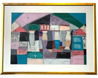 Large Scale Abstract Modernist Mixed Media, BUCKLEY