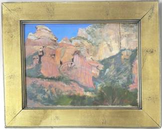 WILLIAM HOSNER (American/Michigan, b.1950) Impressionist Desert Landscape Pastel