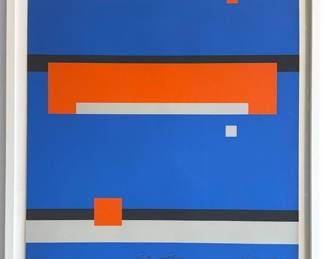 1972 JOSEPH HUTCHCROFT "Radiant Flux" Abstract Serigraph 
