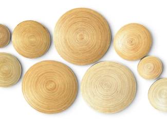 Collection of Bamboo Chargers and Dish