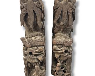 Substantial Chinese Foo Dog Architectural Elements