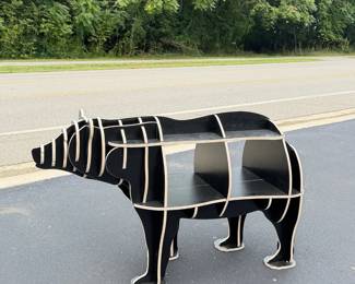 Modernist Bear Bookshelf, Figural Full Size Puzzle 