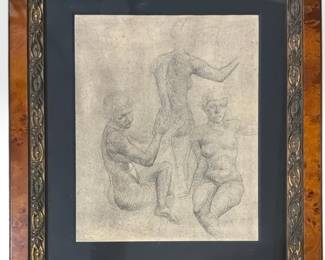NICHOLAS BUHALIS (American, 1929-1994), Nude Women Drawing