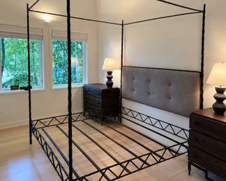 Twisted Leaf Iron Canopy Bed Frame