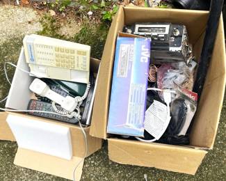 Assorted Car Audio Receivers, Landline Telephone, and Electronics Lot