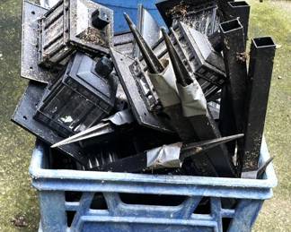 Assorted Solar Landscape Pathway Lights in Plastic Crate