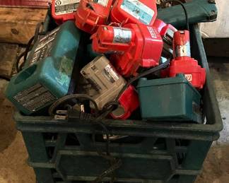 Makita Power Tool Combo Lot - Drills, Right Angle Drill, Flashlight, Batteries and Chargers