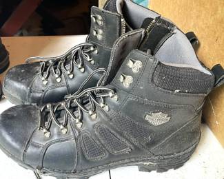 Harley-Davidson Men Size 11 Black Leather Motorcycle Riding Boots Stock No 94103