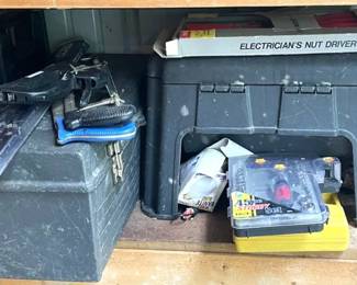 Assorted Workshop Tools - Nut Driver Set, Tubby Socket Set, Hand Saws and Respirator Lot