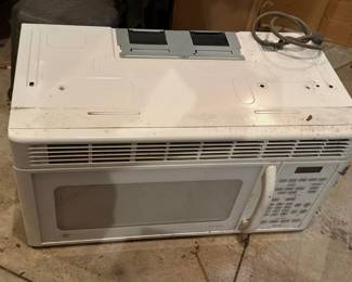 GE Eterna Series White Over-the-Range Microwave Oven