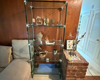 MCM DISPLAY CABINET (similar to pieces by Charles Hollis Jones) - Tempered & Thick Glass with Chrome Accents 