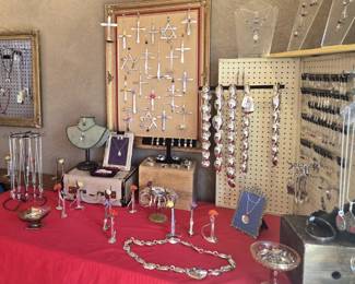 TamiSioux upcycled silver plate belts and jewelry