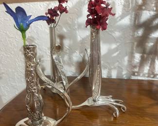 TamiSioux silverplate vases