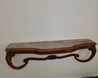 18th Century French Louis XV Oak Console with Marble Top French Louis XV style Console