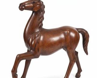 Carved Wood Horse Folk Art Sculpture