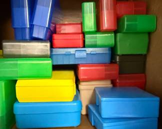 Assorted Plastic Utility Storage Boxes