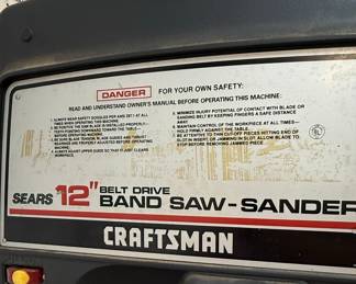 Sears Craftsman 12-Inch Belt Drive Band Saw-Sander