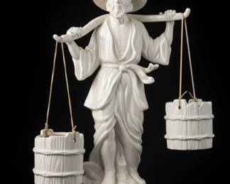 Blanc de Chine Style Water Carrier Figurine