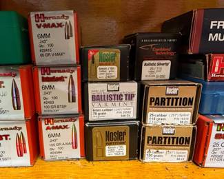 Assorted Reloading Projectiles and Ammunition Collection