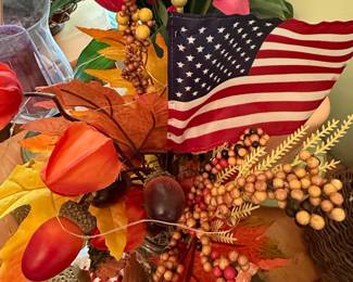 Artificial Floral Arrangements and Patriotic Decor
