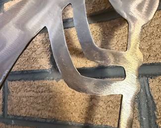 Kokopelli Style Metal Sculpture
